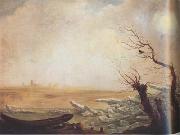 Carl Gustav Carus Boat Trapped in Blocks of Ice (mk10) painting